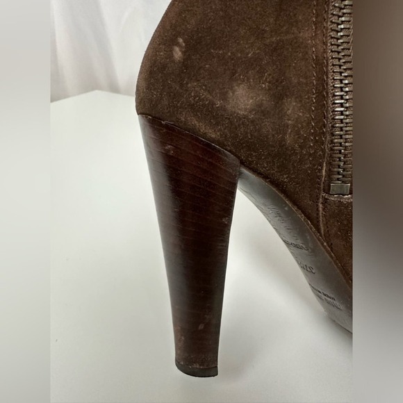 Miu Miu Chocolate Brown Suede Boots Sz 7.5 - Picture 12 of 13